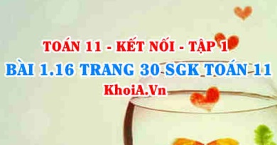Bài 1.16 trang 30 SGK Toán 11 tập 1 Kết nối tri thức